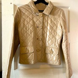 S Perfect Wilsons Leather Cream Car Coat